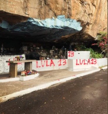 Gruta restaurada volta a ser alvo de vandalismo em Caxias do Sul